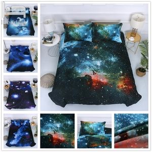 5Styles Galaxy Ciel Étoilé Licorne 3D Ensembles de Literie Imprimé Housse de Couette Ensemble Reine Roi Twin Taille 201119