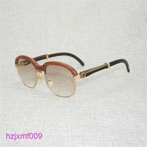 5til Zonnebrillen Trend Designer Vintage Hout Dames Wrap Stijl Gafas Heren voor Buiten Rond Helder Glazen Frame Shades Eyewearkajia 2023