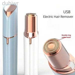 5uwi Epilator Elektrische wenkbrauw Trimmer Mini Lipstick Shaver Pijnloze veiligheid Epilator Dames Haarverwijderaar Body Gezichtshals Haar Hair Scraper D240424