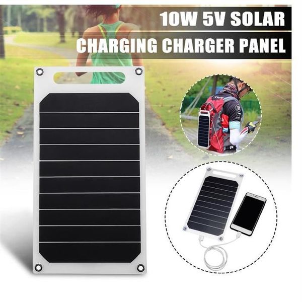 5V 10W bricolage panneau solaire lumière mince chargeur USB charge Portable batterie externe Pad universel pour téléphone éclairage voiture Charger288c