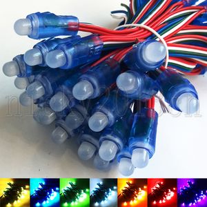 5V 12 mm F8 RGB LED Pixel Module Stringpunt Knooppunt Licht Ronde Ronde Ronde Full Color Wijzigen Flexibel IP66 Waterdichte blootgestelde buiten voor letterteken