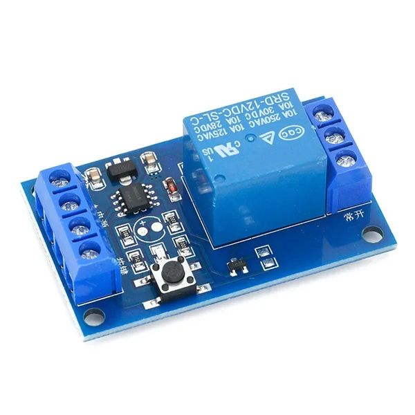 5V 12V Botón de enlace único Módulo de relé bistable Inicio de automóvil modificado y deteniendo una llave para Arduino