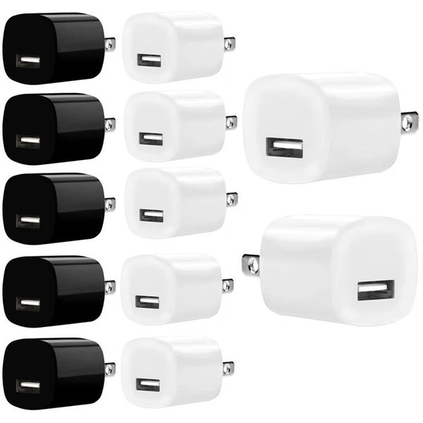 Mini adaptadores portátiles de 5V 1A para EE. UU., cargador de pared para viaje en casa, adaptadores de corriente para iphone, Samsung, htc, lg, xiaomi, cargador de teléfono usb