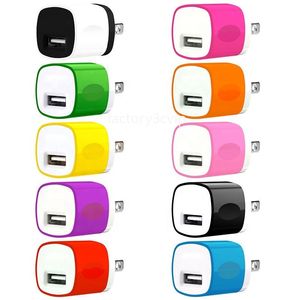 5V 1A US AC Travel Wall Charger Power Adapter Plug Voor iphone 12 13 14 Samsung S8 s10 note 10 htc xiaomi huawei usb laders F1