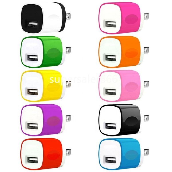 5V 1A US AC Reise Ladegerät Power Adapter Stecker Für iPhone 12 13 14 Samsung S8 S10 Hinweis 10 HTC Xiaomi Huawei S1