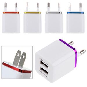 5V 2.1A Dubbele USB AC Travel US Wall Charger Plug Dual Charger Voor Iphone 13 12 pro max Samsung Galaxy HTC Smart Telefoon Adapter