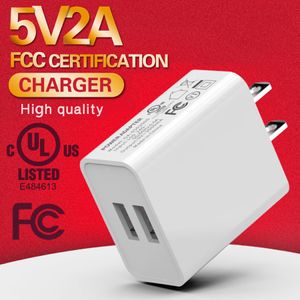 5V 2A se doblan adaptador de corriente de viaje de carga rápida universal del cargador de pared USB para teléfono celular móvil