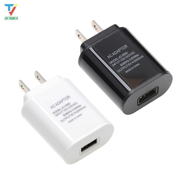 5V 2A EU/US Plug USB chargeur rapide téléphone portable adaptateur secteur de voyage mural pour iPhone 6 6s 7 Plus Samsung S7 edge Xiaomi 100 pièces