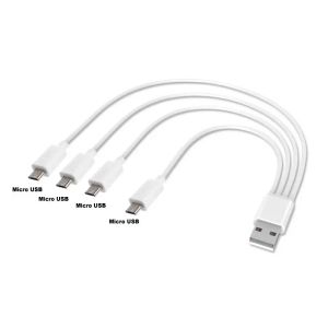 Câble Splitter 5V / 2A USB 2.0 TO Micro USB Cordon de chargement rapide Micro USB Câble de charge rapide pour Android Phone Bank AA AAA