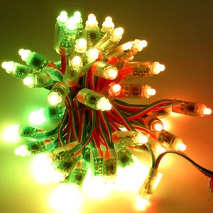 5V 9mm LED Pixel WS2811 UCS1903 SM16703 RGB LED-module Lichtmodule LED-verlichting Digitale 50leds / String Ronde Vorm Waterdichte IP68