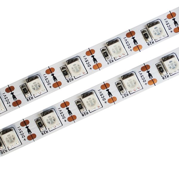 Tira de luces LED SMD 5050 RGB Flexible de 5V, 1M, 60 LED, cinta LED multicolor, tiras de luz impermeables que cambian de Color Crestech168