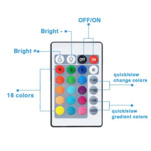 LED basse tension 5V 16Colors Gradient coloré