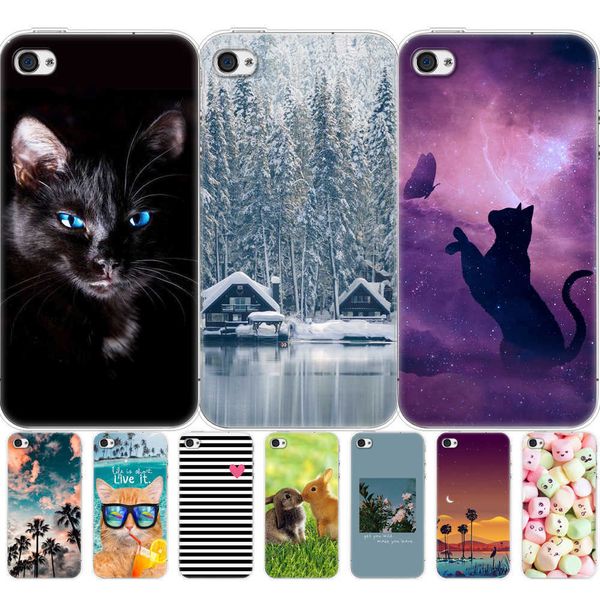 Coque Pour IPhone 4 4s 5 5s SE 6 6s Plus Silcone Couverture Arrière Pour Apple Iphone 5S 4S Bumper Etui Coque