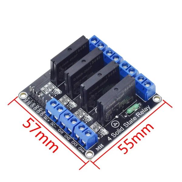 Relé de 5V 1 2 4 8 canales para Omron SSR Alto nivel de bajo nivel Módulo de relé de relé 250V 2A para Arduino