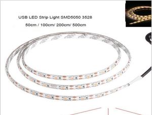 5V USB-kabel LED Kerst striplicht lamp SMD3528 5050 50cm 1m 2m 5m Flexibele Licht TV Achtergrondverlichting8674525