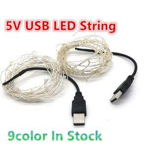 5V USB actionné 5M 50LED vacances de noël fête de mariage décoration Festival LED fil de cuivre chaîne fée lumière lampe