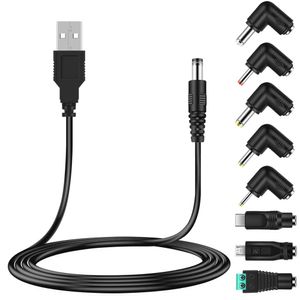 Cable de alimentación USB de 5 V, cable de alimentación de CC con 8 tipos de conectores para Samsung Galaxy, LG, Moto y otros teléfonos Android, tabletas