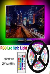 5V USB RGB LED bande lumineuse 2835SMD Flexible Ledstrip Rgbw ruban 1M 2M 3M 4M 5M HDTV TV bureau Sn rétro-éclairage biais Lighting7499101