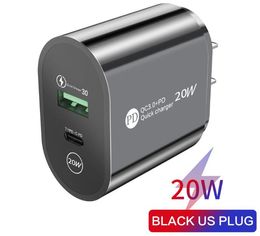 Cargador USB PD de 20W, cargador rápido QC 4,0 para iPhone 13, 12, iPad mini, Samsung S20 Ultra NOTA 20, 10, adaptador de carga rápida USB