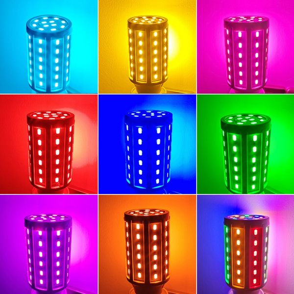 5W 10W 15W 20W E27 LED ampoule SMD5730 maïs ampoule lampes rouge jaune bleu rose vert jardin pelouse paysage ampoules décoratives