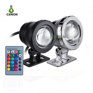 5W 10W LED piscine lumière RGB lumières sous-marines AC85-265V étanche IP67 lumière LED fontaine Spot étang lumières avec télécommande