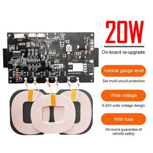 5W 15W 20W 5V 9V 12V Qi Wireless Fast Charger Charging zendermodule Module Circuitbord met spoelontvanger voor autovoorziening