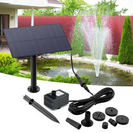 5W 5V Fountain Water Fountain Decoration avec pieu Panneau solaire Pompe à arrosage Système d'énergie Kits d'économie d'énergie pour le réservoir de pêche 240506