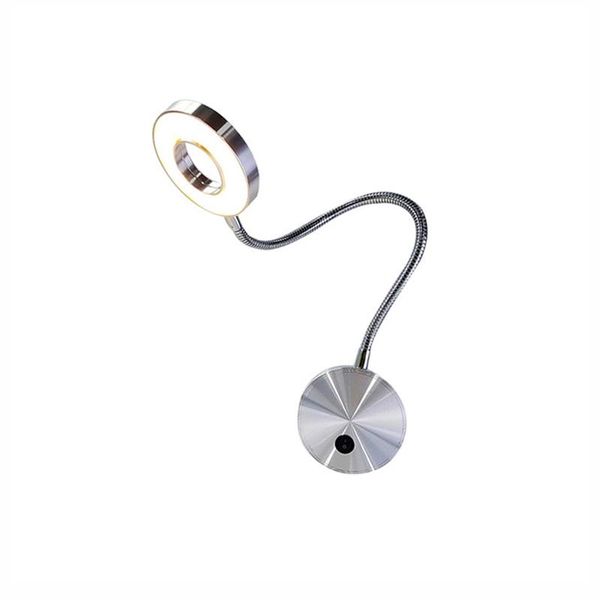 Mangueras LED de 5W, lámpara de pared para lectura de cabecera, luz de pared Flexible para el hogar, luces de libro de moda modernas, bombillas LED de aluminio para interiores