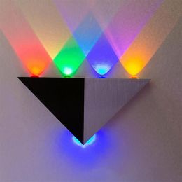 5W Triangle LED Appliques Appliques Miroir lampe Rétro-Éclairage Décoratif llight LED Couloir lumière fond lampe bar KTV chambre LED spo191K