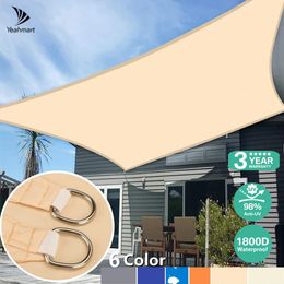 5x/4x Waterdichte grote zonopvang Sunshade Bescherming Buiten Luifel Tuin Patio Zwembad Schaduw Sail Camping Shade Net 240329