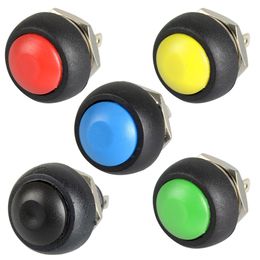 5x interrupteur à bouton-poussoir momentané étanche noir/rouge/vert/jaune/bleu 12mm B00019 BARD