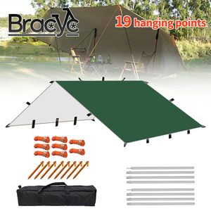 5x waterdichte tarp tent schaduw ultralight tuin luifel luifel zonneschade outdoor camping luifel strand zon schuilplaats met nagelwind touw 240417