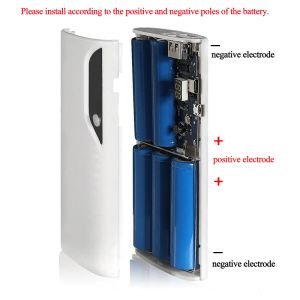 Boîte de banque d'alimentation 5x18650 Portable 5V Double USB Téléphone mobile Charge DIY Shell 18650 Boîte de charge du support de batterie avec lumière LED