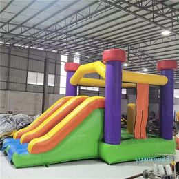 5x2.5 m Trampolines commerciaux en plein air château de saut gonflable enfants jouets accessoires balles de jouets fêtes de videur avec toboggan et montée