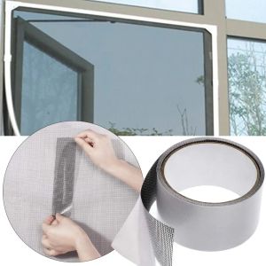 5x200cm Zelfklevend scherm Raam Reparatie Patch Tape Net Deur Fix Patch Anti Insect Mugmes Mesh Gebroken gaten Repareren