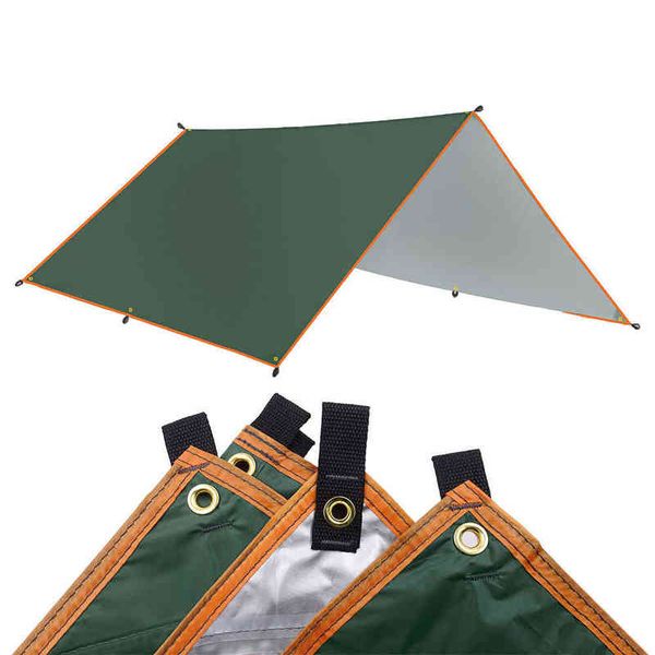 5x3m 4x3m Tarp Tente Auvent Étanche Ombre Ultraléger Jardin Auvent Parasol Camping En Plein Air Plage Soleil Abri Hamac Pluie Fly H220419