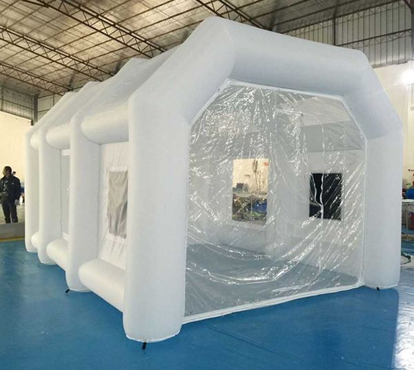 5x3x2,5, envío gratis, cabina de pulverización inflable blanca portátil, tiendas de campaña, tienda de estacionamiento para coches, camión, autobús, pintura, estación de trabajo