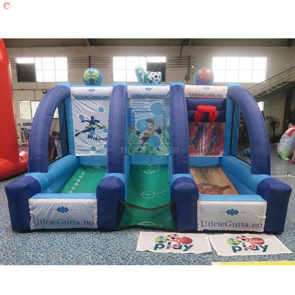 5x3x3mH (16.5x10x10ft) avec ventilateur Activités de plein air en bateau gratuit Jeu gonflable 3 en 1 pour enfants Jouets de sport de carnaval gonflables pour événements