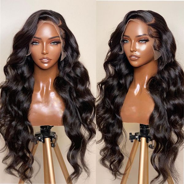 5x5 HD Lace Close Body Wave 13x4 Lace Frontal Wig Brizillian Human Hairless Wigless Wigs Low Wigs pour femmes 180% de densité pré-cueillie