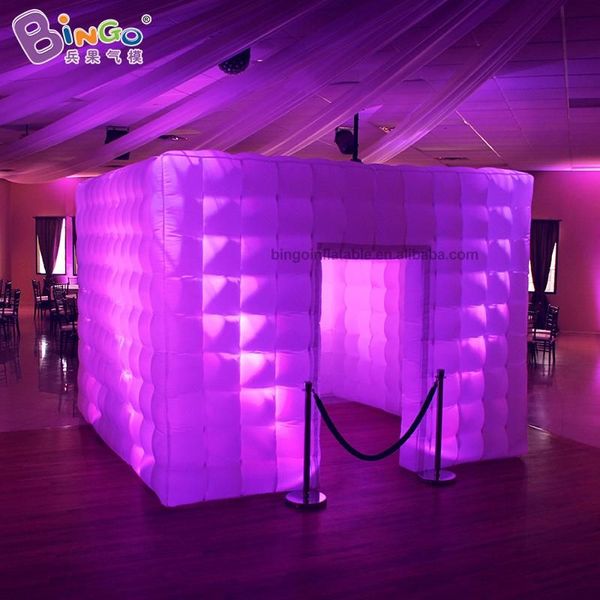 5x5x3mh (16,5x16.5x10ft) Faire des ventes Show Tente Booth gonflable avec des lumières Kiosque photographique de l'inflation sportive pour décoration d'événements de fête 010