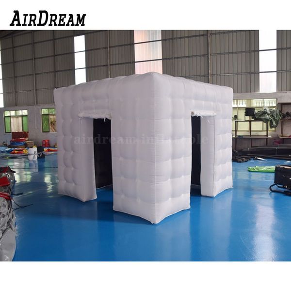 5x5x3mH (16.5x16.5x10ft) vente en gros de bonne qualité tente de cube gonflable publicitaire, tente de cabine photo gonflable avec lumière LED complète pour événement de mariage de fête