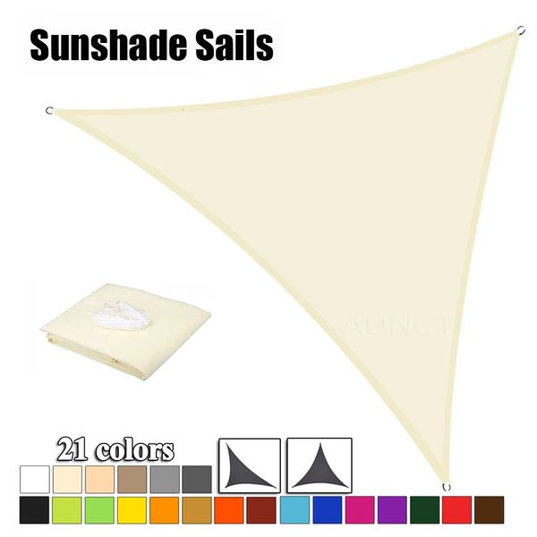 5x5x5/2x2x2M abri solaire étanche Triangle parasol Protection auvent extérieur jardin Patio piscine ombre voile auvent tissu d'ombrage 240309