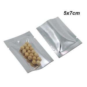 5x7 cm Petit ouvert supérieur avant transparent papier d'aluminium sacs de stockage de nourriture Mylar scelleur sous vide pochette d'emballage thermoscellé a jllXRk mxyard Xqnmp Ccvwm