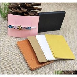 5x7 Cm Multi Kleur Diy Blank Haar Klauw Barrette Producten Verpakking Kaart Paperclip Display Card 100 stuks Opp zak Mkrj6251Y