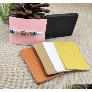 5x7 Cm Multi Kleur Diy Blank Haar Klauw Barrette Producten Verpakking Kaart Paperclip Display Card 100 stuks Opp zak Mkrj6246o