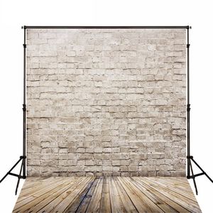 5x7ft brique photographie toile de fond plancher de bois nouveau-né Studio Shoot accessoires enfants Vintage mur texturé Photo fond