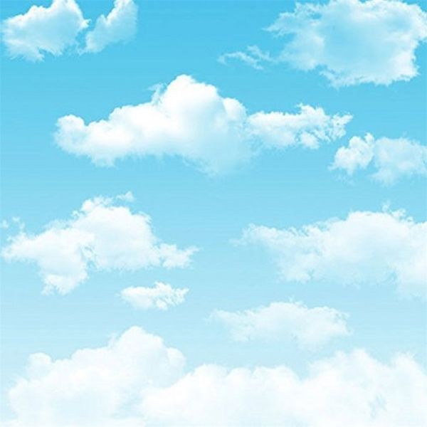 5x7ft nuages blancs ciel bleu arrière-plans photographiques pour enfants enfants nouveau-né bébé séance photo Studio accessoires photographie décors