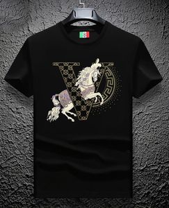 5xl Classical Designer T -shirt Zomer Korte mouw Funny Horse Rhinestone Men T -shirt T -shirtjes kleding