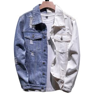 Heren Jassen 5XL Denim Jas Mannen Herfst Winter Fashion Casual Patchwork Turn-down Collar Coat Streetwear Mannelijke kleding Grote maat