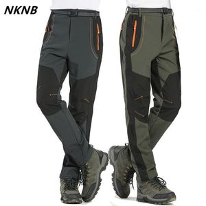 Pantalons pour hommes 5XL Hommes Chaud Hiver Hommes Doublure Polaire Cargo Hommes Pantalons imperméables Mâle Stretch Casual Travail AM1101